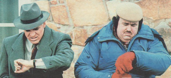 John Candy and Steve Martin check their watches, how much longer…